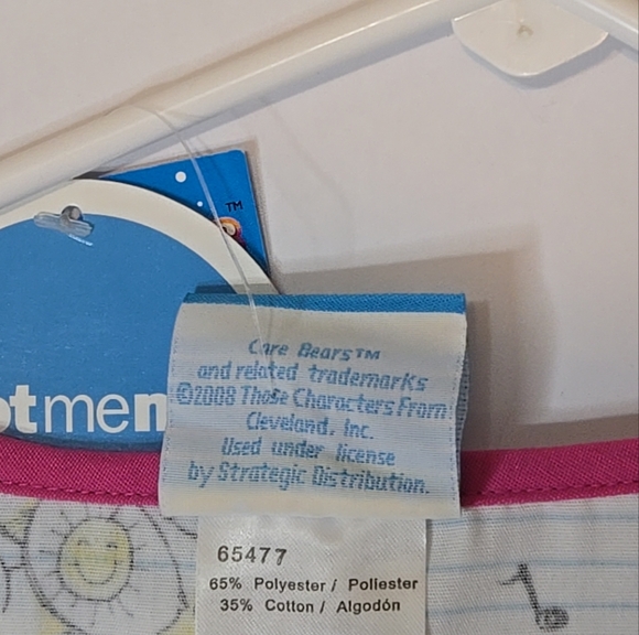 Care Bears Adorable Pink & White Scrub Top Measures Like A Large (Labled S) 2008 - Picture 11 of 15